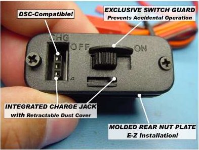 RC Switch Receiver Battery On/Off With JR Lead Connectors JAUK 